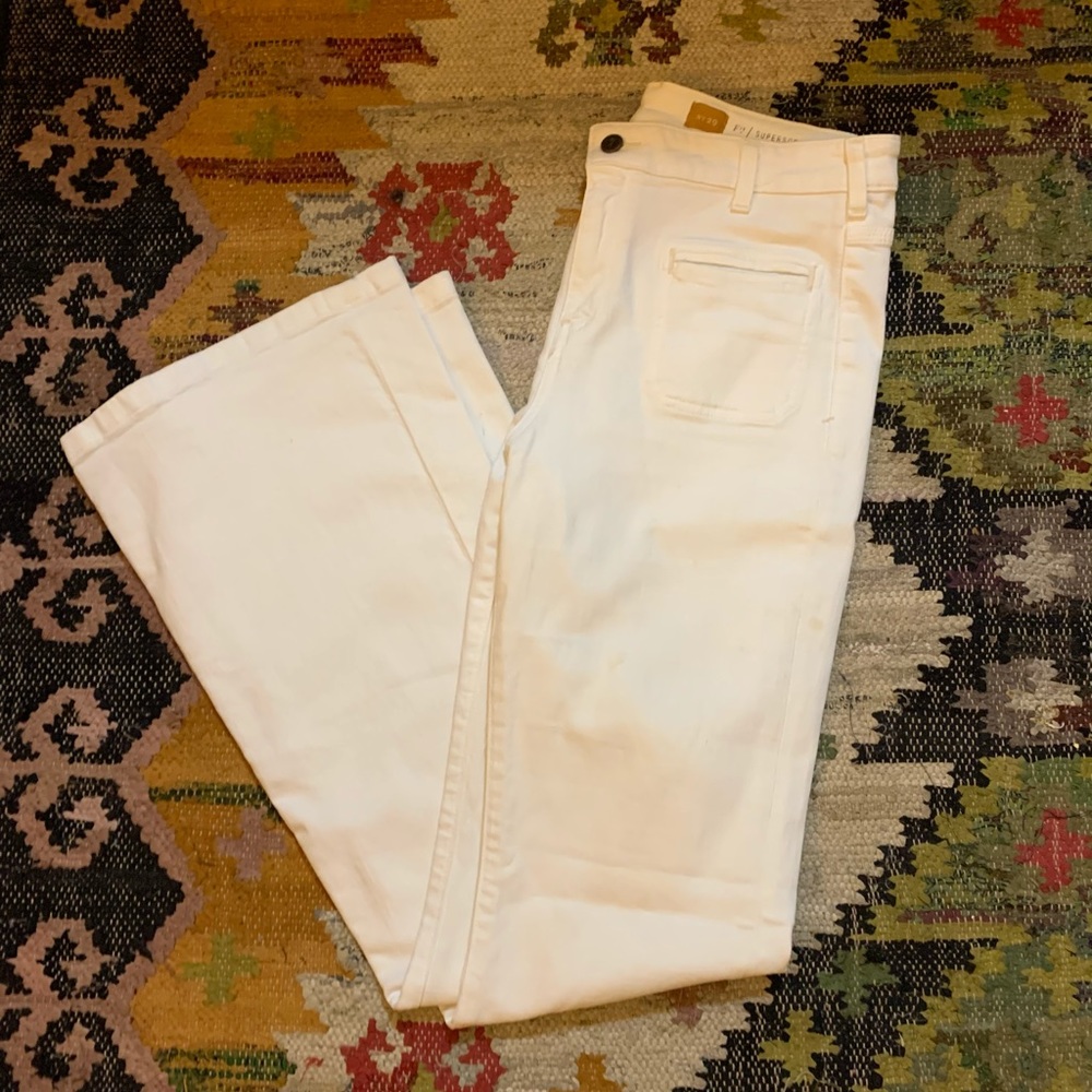 Pilcro & the Letterpress White Jeans 29
